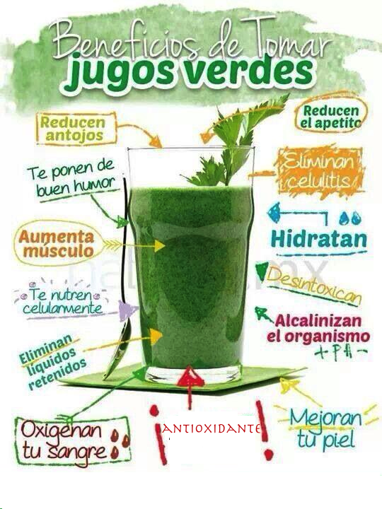 receta jugo verde para adelgazar